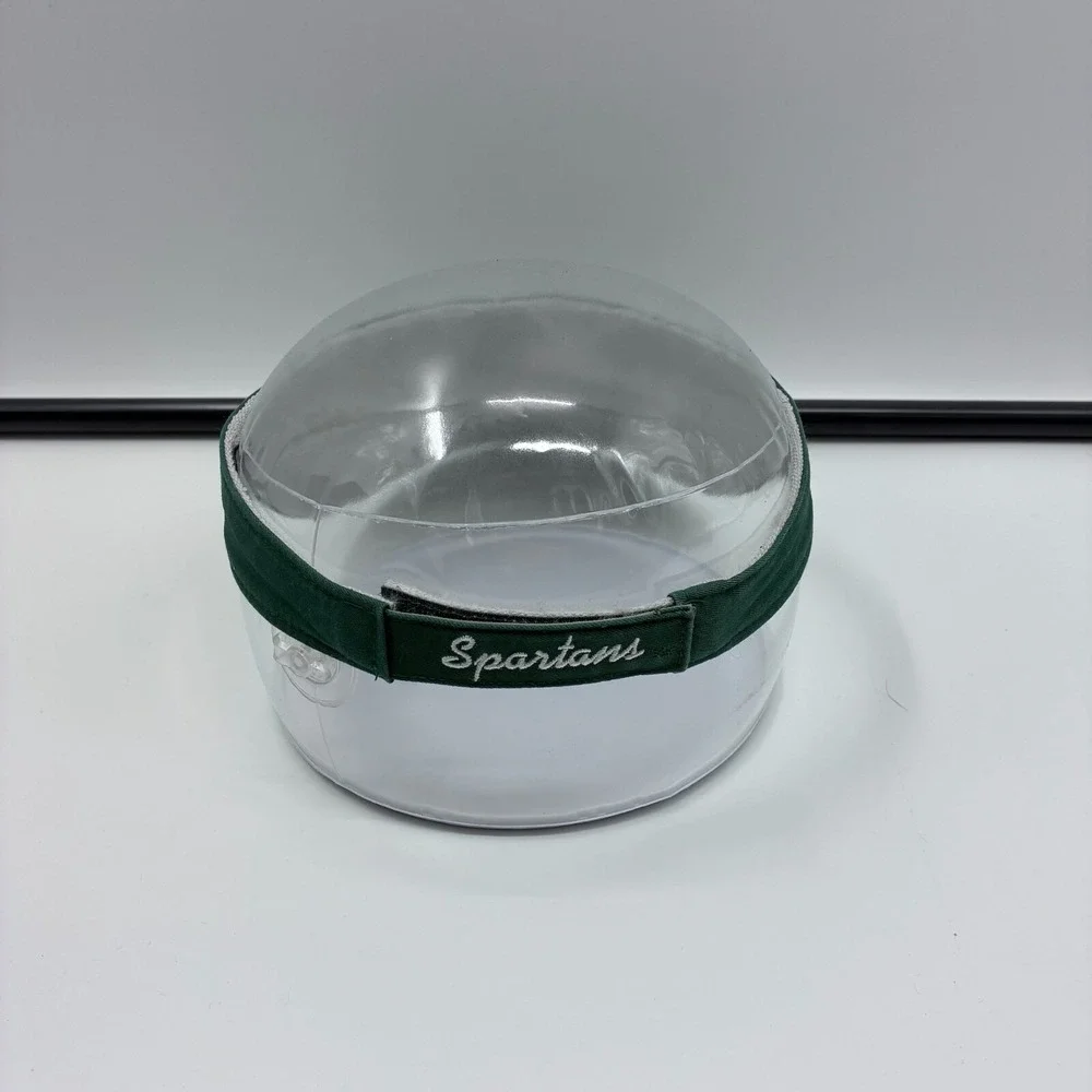 Vintage Michigan State Spartans Visor Hat Cap‎ Strap Back Women's Nike Green MSU